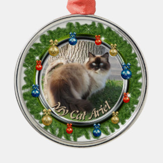 Kerstmis Aangepaste Huisdierornamenten Krans Achte Metalen Ornament