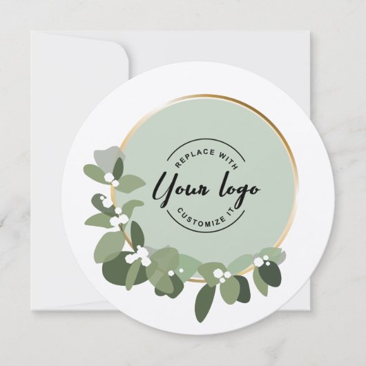 Kerstmis - Aangepaste Logo voor zakelijk gebruik Feestdagenkaart (Voorkant)