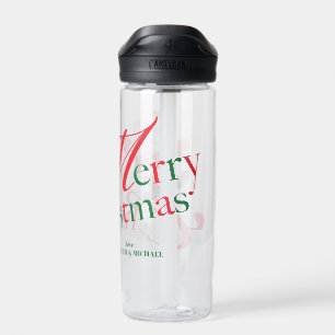 Kerstmis Aangepaste Naam Cadeau voor vrouw Prettig Waterfles