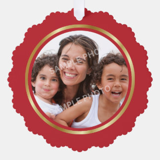 Kerstmis Aanpasbare Foto Papier Ornament Kaart