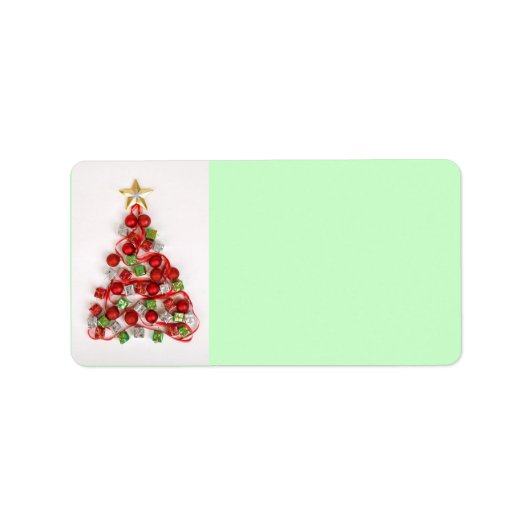 Kerstmis Adreslabel Etiket (Voorkant)