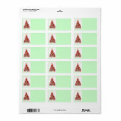 Kerstmis Adreslabel Etiket (Full Sheet)
