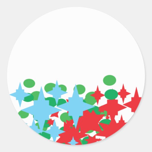 Kerstmis - Adreslabel Ronde Sticker (Voorkant)