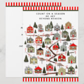 Kerstmis Adventkalenderkaarten Feestdagenkaart (Voorkant / Achterkant)