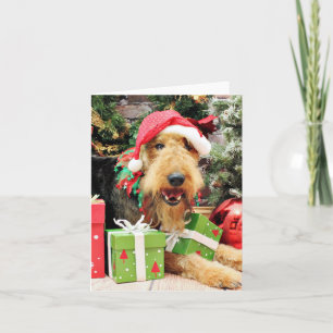 Kerstmis - Airedale - Kiehn Feestdagen Kaart