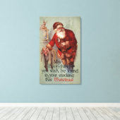 Kerstmis: Alles in je achterste Canvas Afdruk (Insitu (Houten vloer))