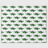 Kerstmis Alligator Inpakpapier (Vlak)