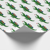 Kerstmis Alligator Inpakpapier (Hoek)