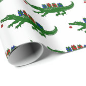 Kerstmis Alligator Inpakpapier (Rol Hoek)
