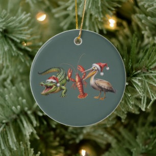 Kerstmis Alligator Pelikaan Rivierkreeft Gans Dier Keramisch Ornament