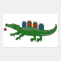 Kerstmis Alligator Stickers
