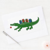 Kerstmis Alligator Stickers (Envelop)