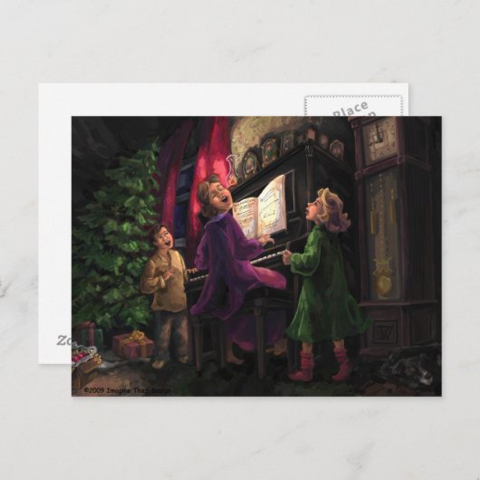 Kerstmis Along Feestdagenkaart (Voorkant / Achterkant)