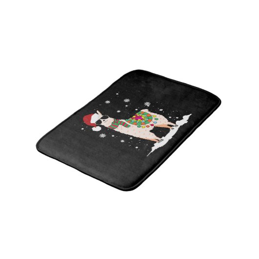 Kerstmis - Alpaca - Kerstmis Badmat (Gekanteld)