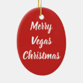 Kerstmis als Vegas Sign. Keramisch Ornament (Achterkant)