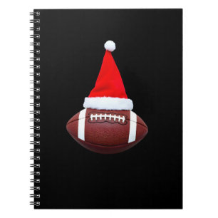 Kerstmis American Football Bal Sinterklaas Hoed (2 Notitieboek