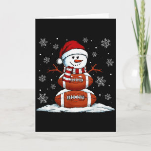 Kerstmis American Football Game Day Kerstman Sneeu Kaart