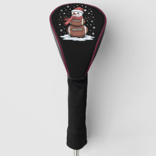 Kerstmis Amerikaans Voetbal Sneeuwman Xmas Sport Golfheadcover