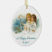 Kerstmis Angels zingen Keramisch Ornament (Rechts)