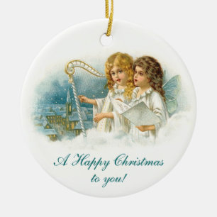 Kerstmis Angels zingen Keramisch Ornament