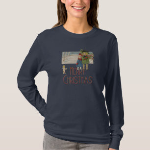 Kerstmis Antiek Kinderen Illustratie 1920 T-shirt