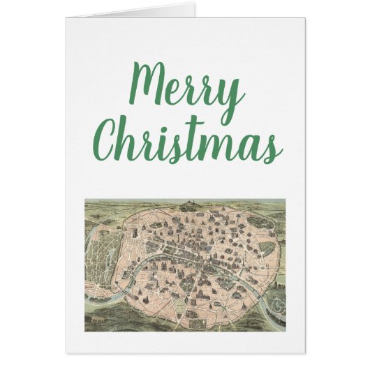 Kerstmis Antiek Paris Street Map (Voorkant)
