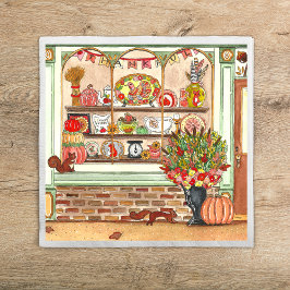 Kerstmis Antiquariaat Winkel Servet