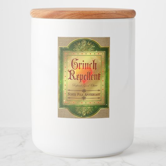 Kerstmis apotheek Label Voedselcontainer Etiket (Voorkant)