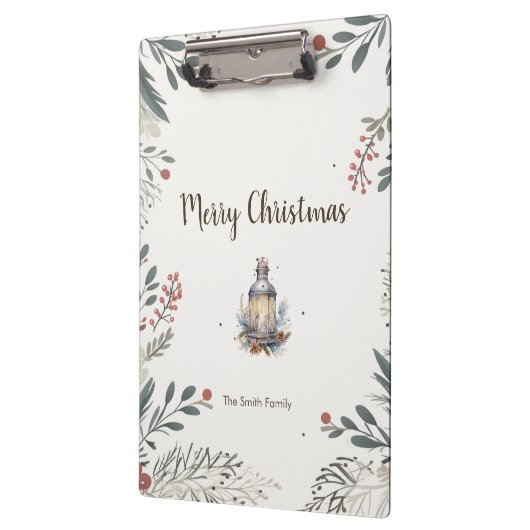 Kerstmis Aquarel Groeten Klembord (Links)