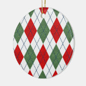 Kerstmis Argyle Keramisch Ornament (Links)