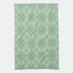 Kerstmis Argyle Keukendoek Cadeau in Vintage Stijl Theedoek