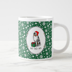 Kerstmis: Australische herder (blauwe kool tan/w 1 Extra Grote Beker