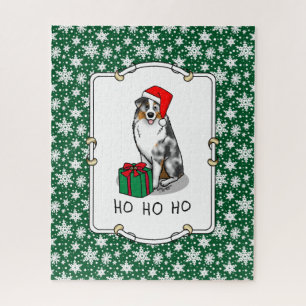Kerstmis: Australische herder (blauwe kool tan/w 1 Legpuzzel