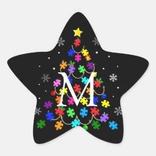 Kerstmis autisme ster sticker