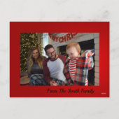 Kerstmis Auto Feestdagenkaart (Achterkant)