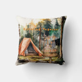 Kerstmis Avontuur Olieverf Jonggehuwd Paar Kussen (Achterkant)