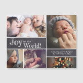 Kerstmis Baby Birth Announounding Foto Collage (Voorkant)
