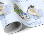 Kerstmis Baby Boy Foto Olifant Gepersonaliseerd Cadeaupapier (Rol Hoek)