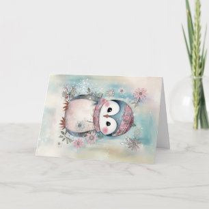 Kerstmis Baby Dieren Pinguïn Vakantie Groet Kaart