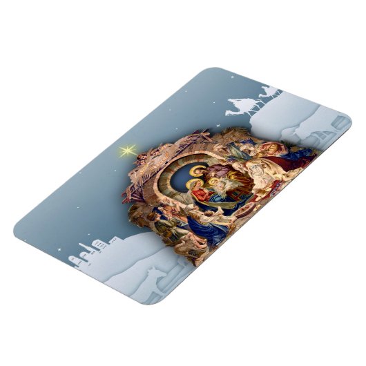 Kerstmis Baby Jesus 4 x 6 Magneet (Linkerzijde)