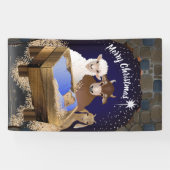 Kerstmis Baby Jesus Spandoek (Horizontaal)