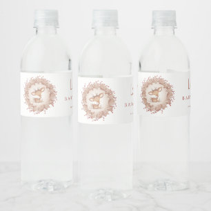 Kerstmis Baby shower Deer Drink Water Fles Labels Waterfles Etiket