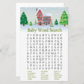 Kerstmis Baby shower Word Search Game (Voorkant / Achterkant)