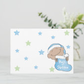 Kerstmis Baby van Colour Blue Pet Kaart (Staand voorkant)