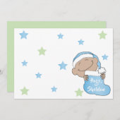 Kerstmis Baby van Colour Blue Pet Kaart (Voorkant / Achterkant)