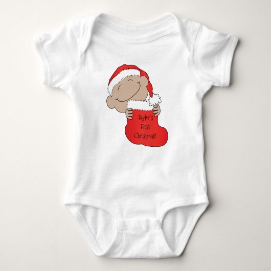 Kerstmis Baby van kleur Romper (Voorkant)
