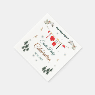 Kerstmis Babyshower met Sinterklaas Thema Servet