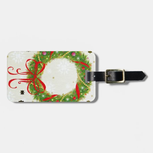 Kerstmis Bagagelabel (Voorkant horizontaal)