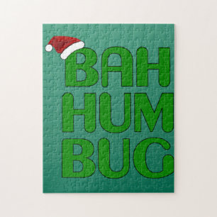 Kerstmis Bah Humbug T-shirt Kunst-Kerstmis Humbug Legpuzzel