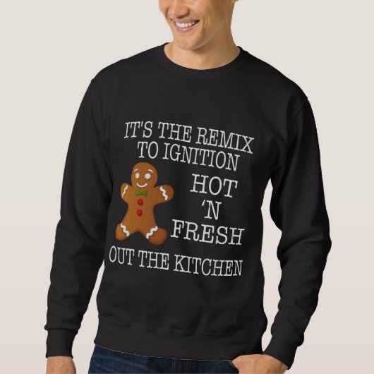 Kerstmis bakken peperkoek man Hot Fresh Out Kit Trui (Voorkant)